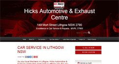 Desktop Screenshot of hicksautomotive.com.au