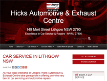 Tablet Screenshot of hicksautomotive.com.au